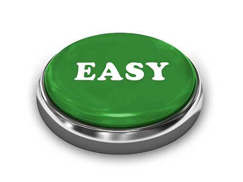 Easy button representing simplified venue management with EventPro software