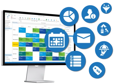 EventPro venue booking and management software with event planning materials